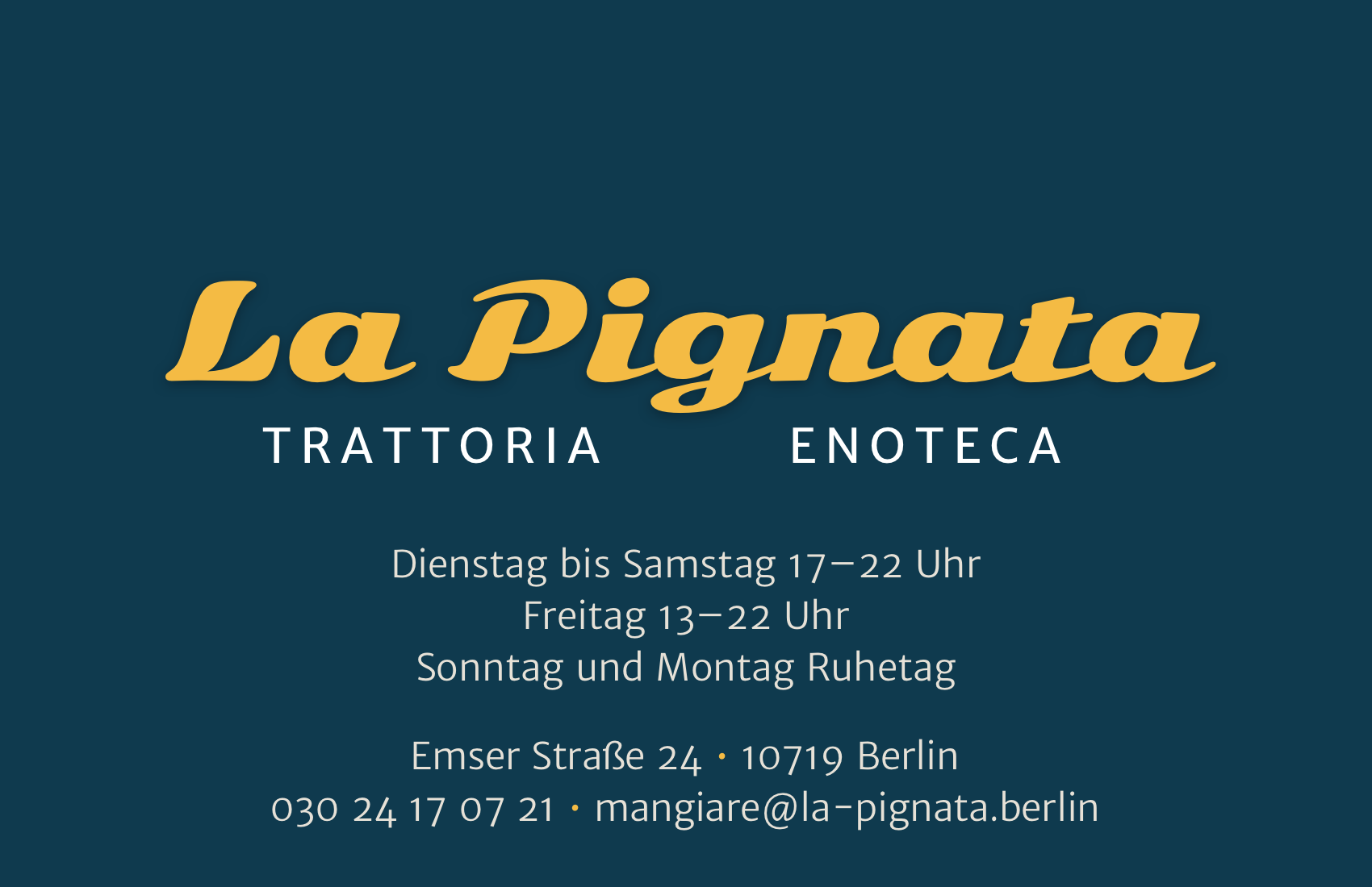 La Pignata, Trattoria e Enoteca, Berlin